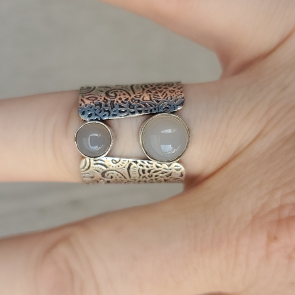 New Unique Chalcedony 925 Silver Ring. - Picture 6 of 16